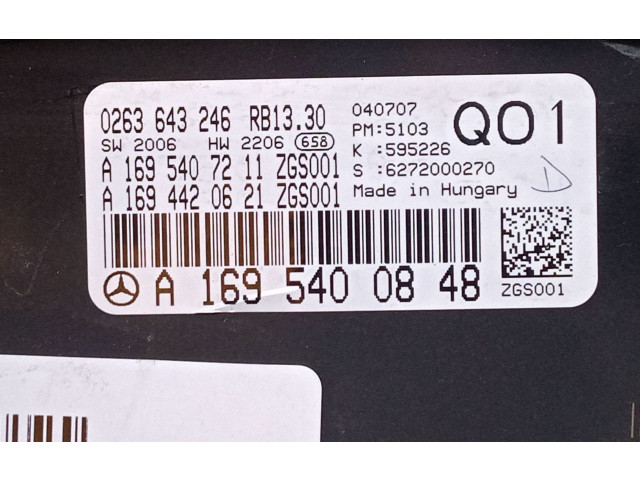 Панель приборов A1695400848, 105526KM   Mercedes-Benz A W169       