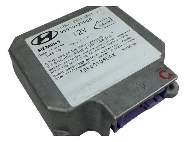 Блок подушек безопасности 9591027000, 5WK4172 Hyundai Coupe