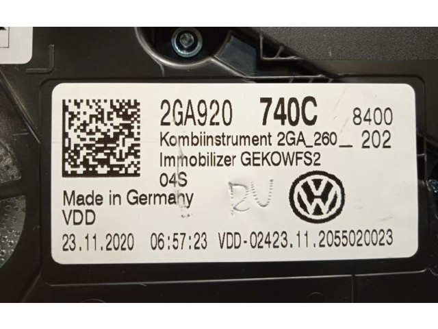 Přístrojová deska Volkswagen T-Roc 2020 2GA920740C