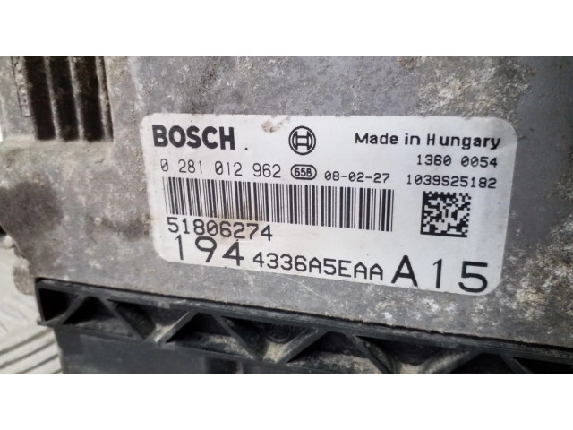 Řídící jednotka 0281012962, 51806274 Fiat Croma 2009