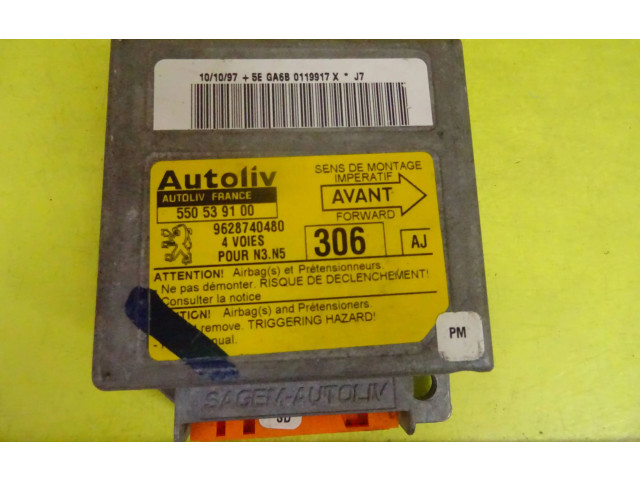 Блок управления надувных подушек 9628740480, 550539100   Peugeot  306   -  года
