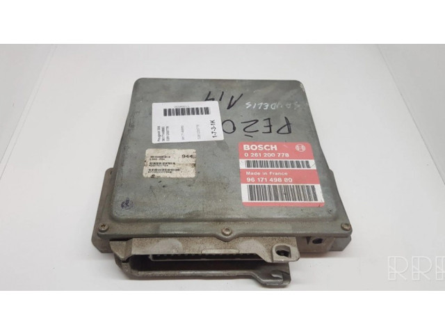 Блок управления двигателя 0261200778, 9617149880   Peugeot 206