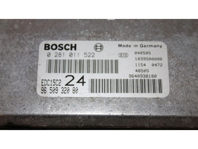 Блок управления двигателя 9650932080, 0281011522 Lancia Phedra