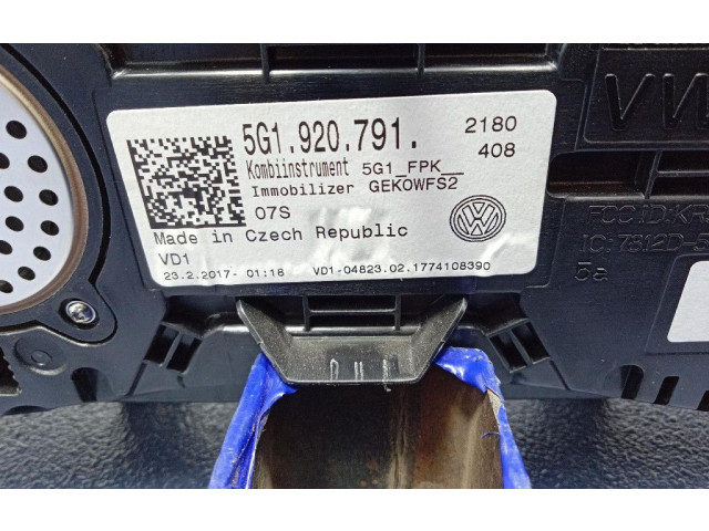 Панель приборов 5G1920791, 5G1920791 Volkswagen Golf Sportsvan