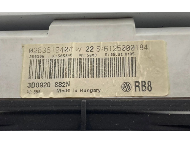 Панель приборов 3D0920882N, 3D0920882N   Volkswagen Phaeton       