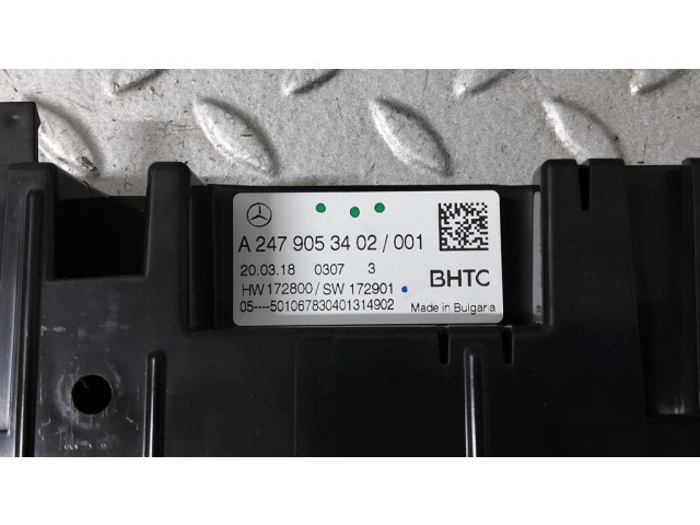 Блок управления климат-контролем A2479053402, 2479053402   Mercedes-Benz A W177