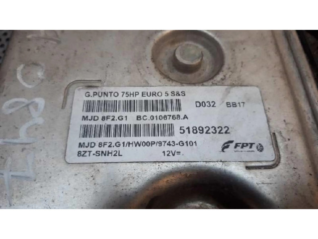 Řídící jednotka 51892322, CENTRALITAMOTORUCE Fiat Punto (199) 2011