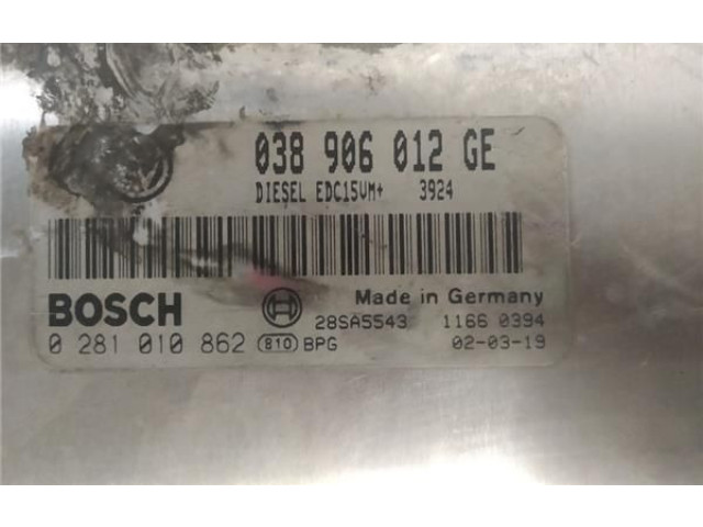 Блок управления 038906012GE, 038906012GE   Skoda Fabia Mk1 (6Y)