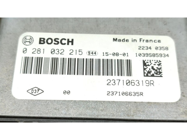 Блок управления двигателя 0281032215 Dacia Dokker