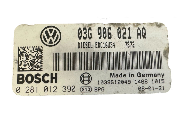 Řídící jednotka 03G906021AQ, 1039S12049 Volkswagen Caddy 2008