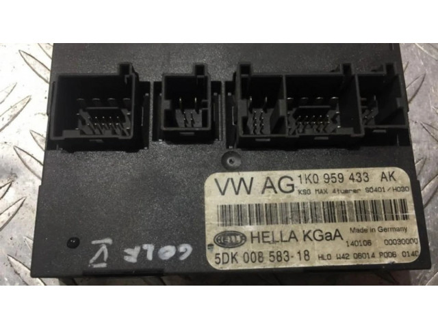 Блок управления 1k0959433ak, 5dk008583-18 140106 s04 Volkswagen Jetta V