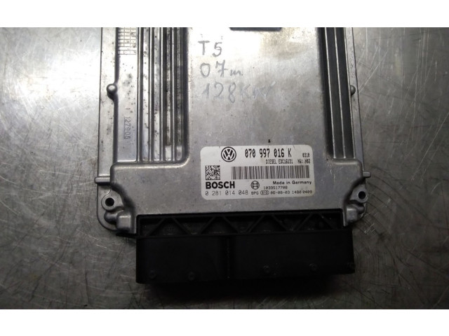 Блок управления двигателя 070997016K, 0281014048 Volkswagen Transporter - Caravelle T5