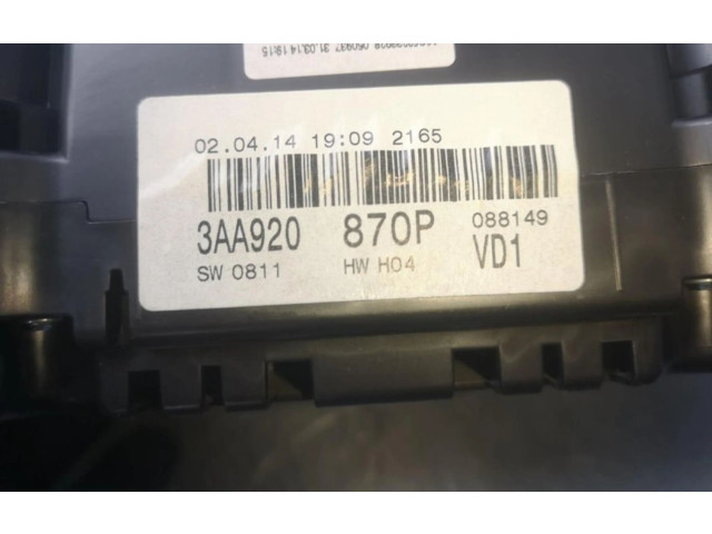 Přístrojová deska Volkswagen PASSAT 2014 3AA920870P
