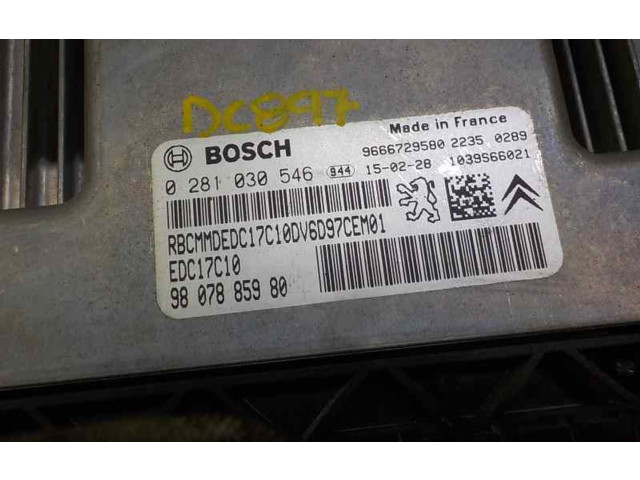 Блок управления двигателя 1609339680, 9807885980   Citroen C-Elysée