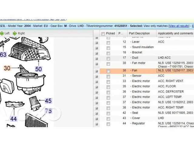 Вентилятор печки 12799558, 13250117 Saab 9-3 Ver2