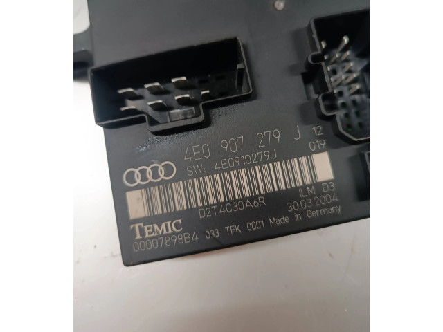 Zámek zadních dveří 4E0907279J, 00007898B4 Audi A8 S8 D3 4E 2004