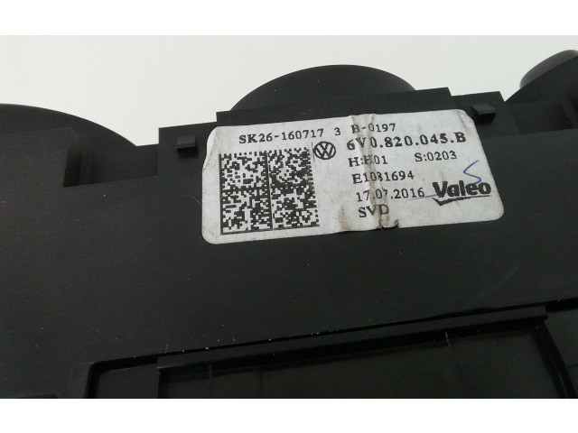 Блок управления климат-контролем 6V0820045, 6V0820045   Skoda Fabia Mk3 (NJ)