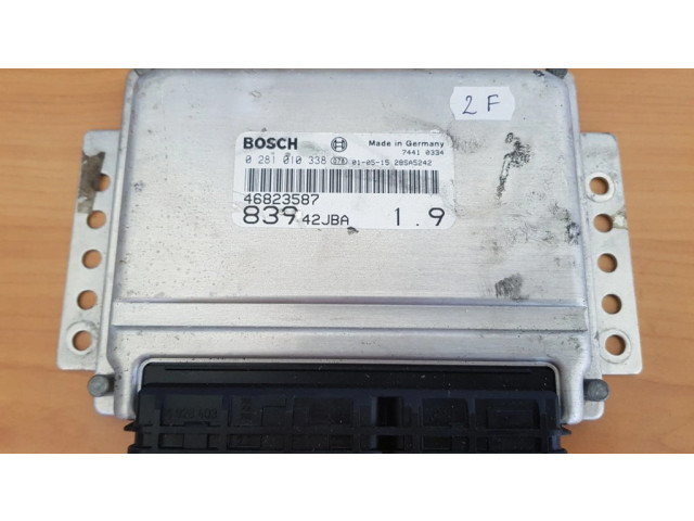 Блок управления двигателя 0281010338, 46823587 Lancia Lybra