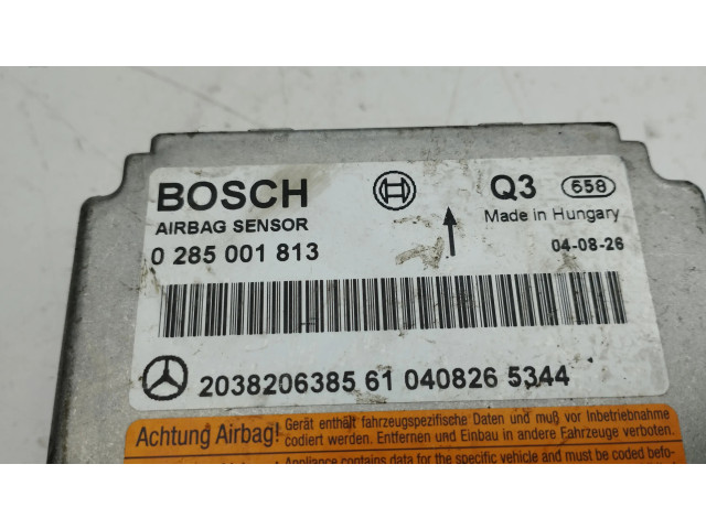 Блок подушек безопасности 2038206385, 0285001813   Mercedes-Benz C W203