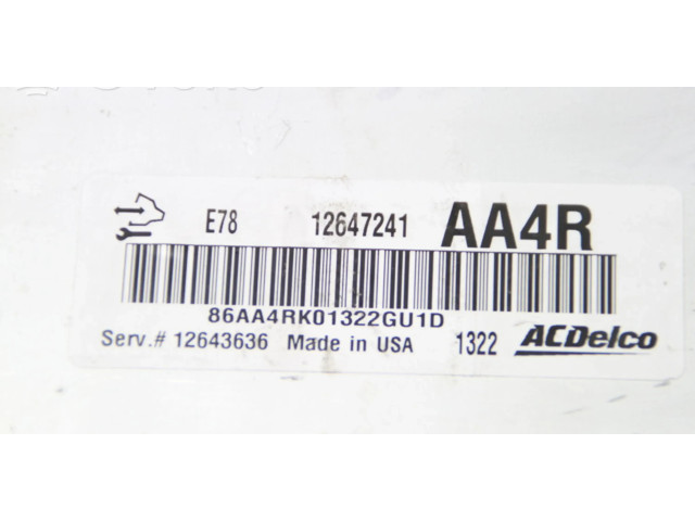 Řídící jednotka 12647241 Chevrolet Cruze 2012