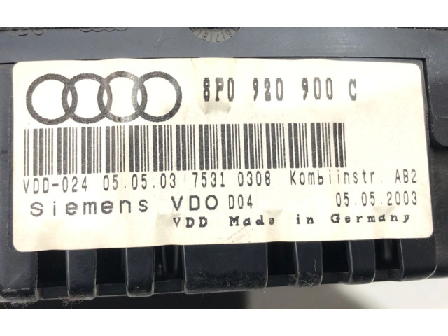 Панель приборов 8P0920900C Audi A3 S3 8P