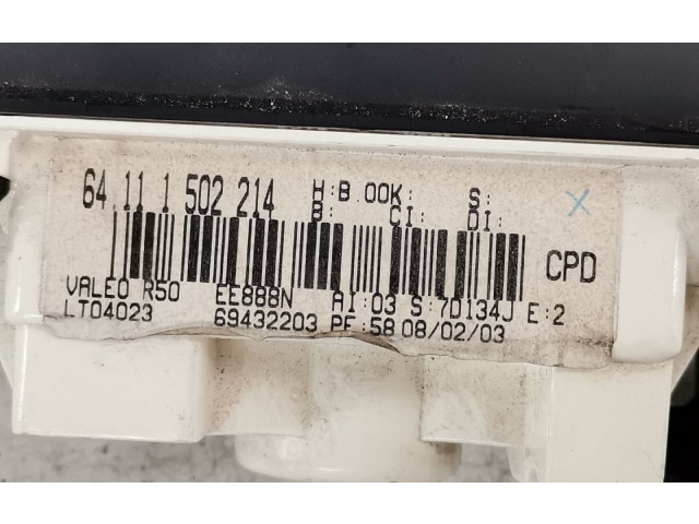 Блок управления климат-контролем 64111502214, 69432203   Mini One  Cooper R50  53