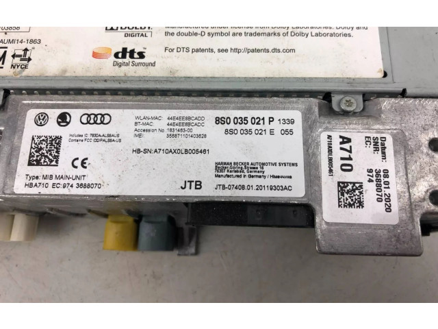 Радио/ проигрыватель CD/DVD / навигация 8S0035021P Audi TT TTS RS Mk3 8S