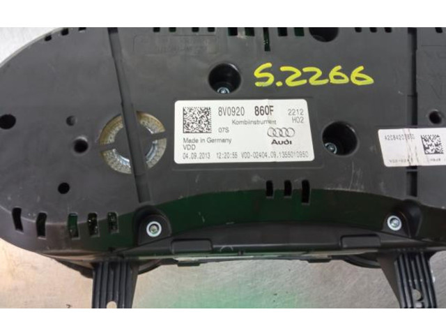 Панель приборов 8V0920860F, 224.962KMMARCADOS Audi A3 S3 8V