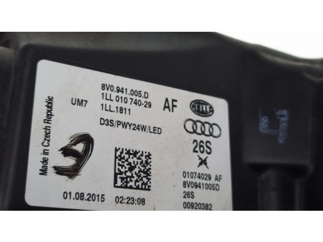 Přední světlo 4G0907397R, 8K0941597B Audi A3 S3 8V 2016
