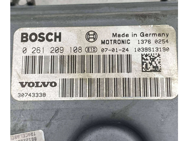 Řídící jednotka 30743338, 0261209108 Volvo S80 2008