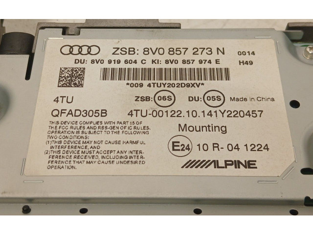 Дисплей    8V0857273   Audi A3 S3 8V