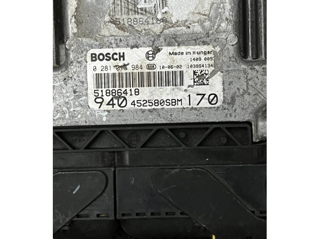 Řídící jednotka 51886418, 0281013084 Alfa Romeo Giulietta 2010