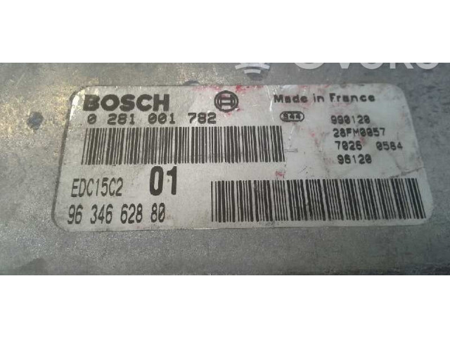 Блок управления двигателя 0281001782, 9634662880 Citroen Xantia