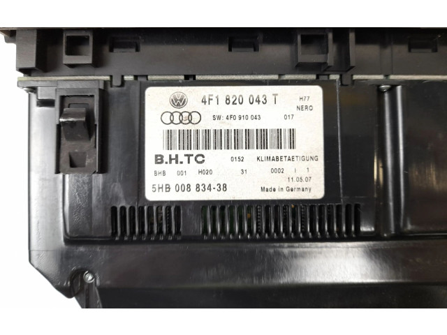 Блок управления климат-контролем 4F1820043T, 5HB00883438 Audi A6 S6 C6 4F