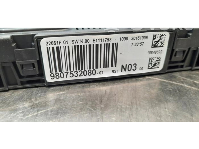 Блок предохранителей  9807532080   Peugeot 2008 I    