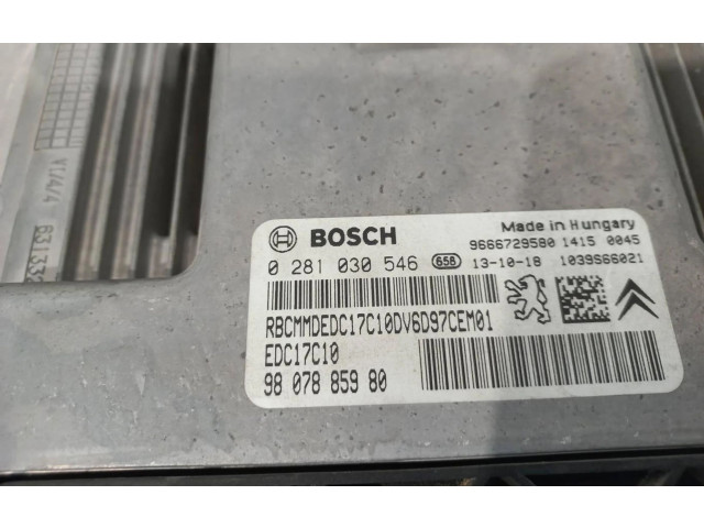 Блок управления двигателем Блок управления 9807885980   Peugeot 2008 I