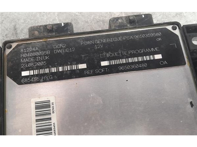 Блок управления 9650360480 Citroen Berlingo