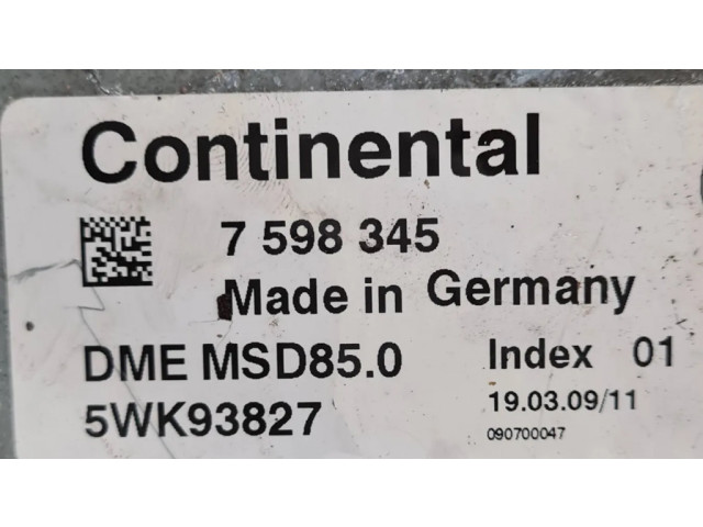 Řídící jednotka 7598345, 5WK93827 BMW 7 F01 F02 F03 F04 2009