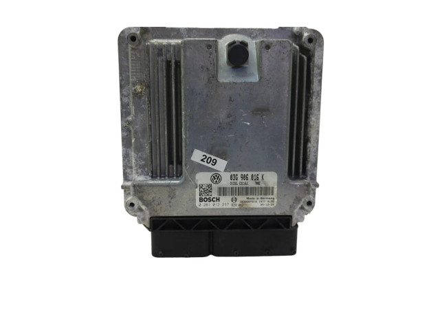 Блок управления двигателя 03G906016K, 1039S07818 Skoda Octavia Mk2 (1Z)