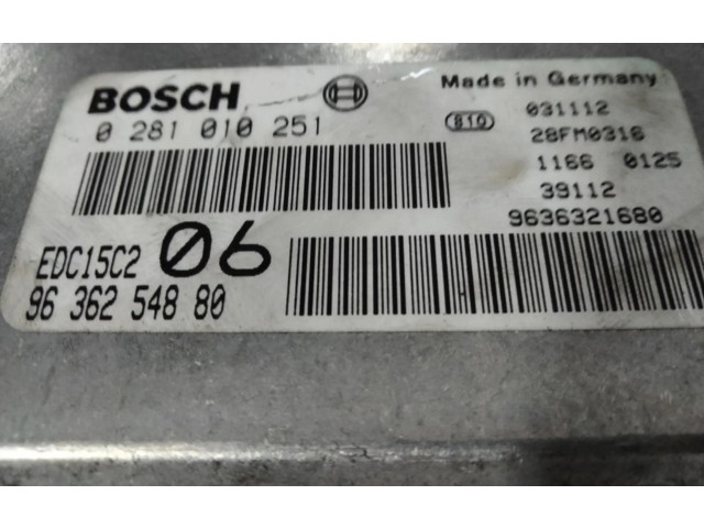 Řídící jednotka 0281010251 Citroen Berlingo