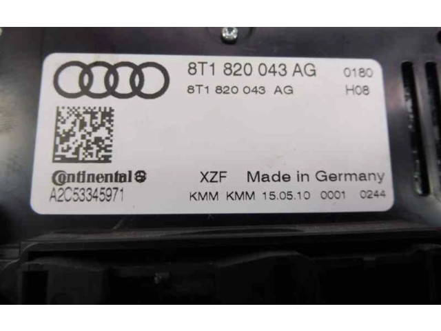 Блок управления климат-контролем 8T1820043AG Audi A4 Allroad