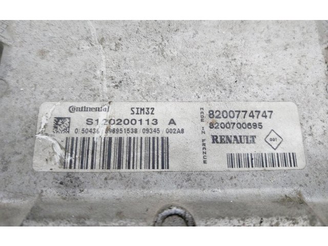 Блок управления двигателем Блок управления 8200774747 Renault Twingo II