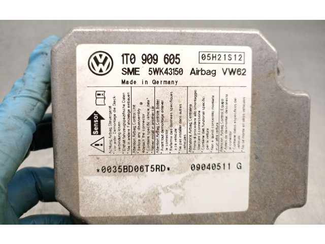 Airbagsteuergerät 1T0909605, 5WK43150   Volkswagen Touran 