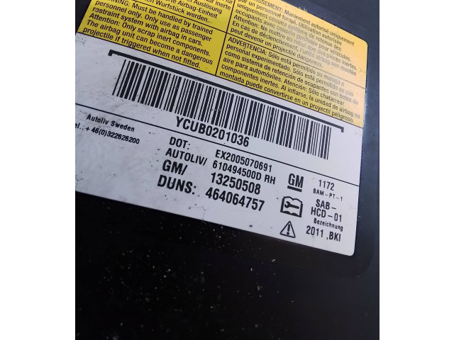 Подушка безопасности в сиденье 13250508, 464064757 Opel Meriva B