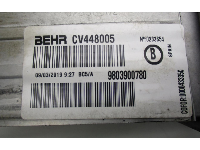 Интеркулер  9803900780   Peugeot 2008 I 