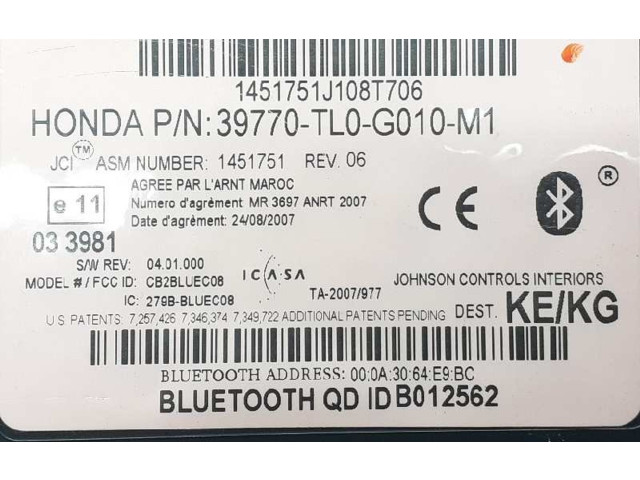 Блок управления 39770TL0G010M1, 1451751J108T706 Honda Accord