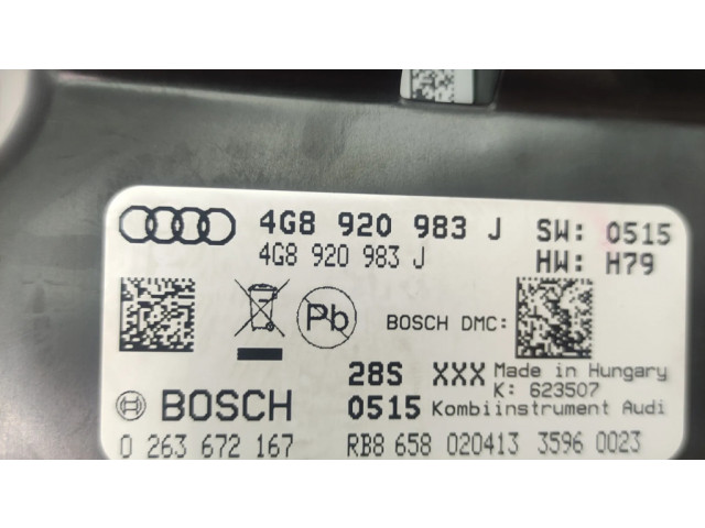 Přístrojová deska Audi A6 C7 2012 4G8920983J