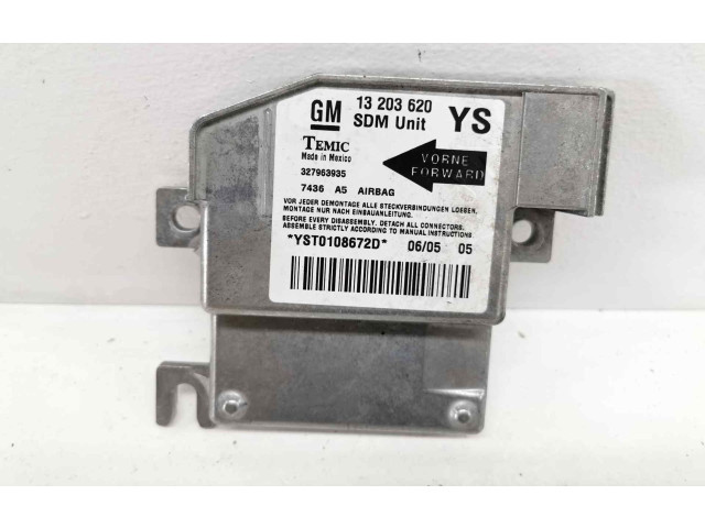 Блок подушек безопасности 13203620YS, 327963935 Opel Meriva A