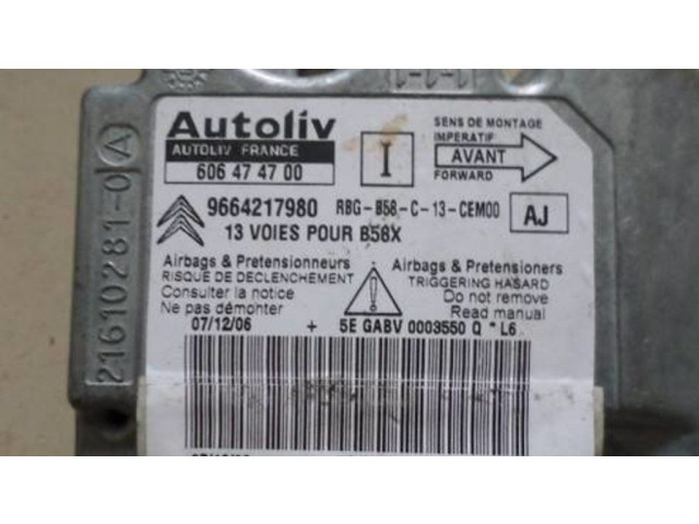 Блок подушек безопасности 9664217980   Citroen C4 I Picasso