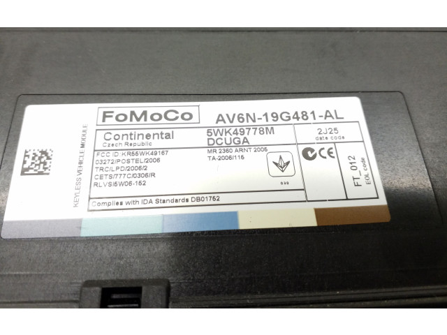 Блок управления AV6N19G481AL   Ford Focus